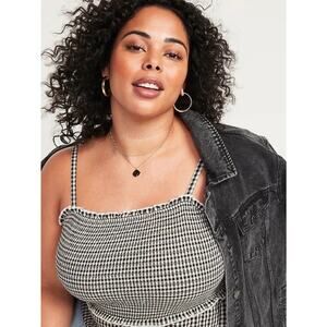 Old Navy Sleeveless Smocked Bodice Gingham Cami Top Women’s Size 3X